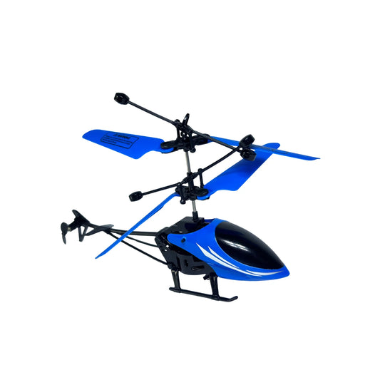 Remote Control Helicopter Front View Blue Black Color for Boys