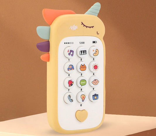 baby toy phone, unicorn dinosaur, interactive musical buttons

