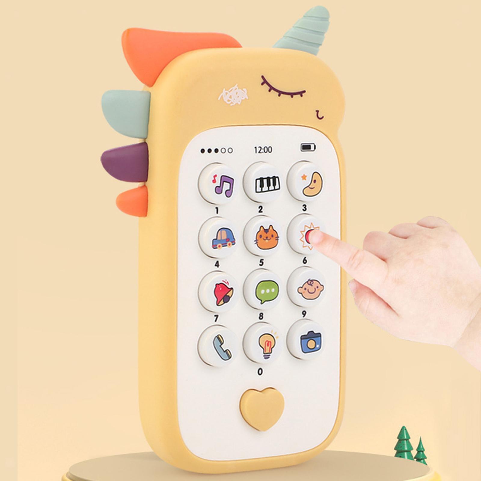 unicorn, infant sensory toy phone, soft silicone