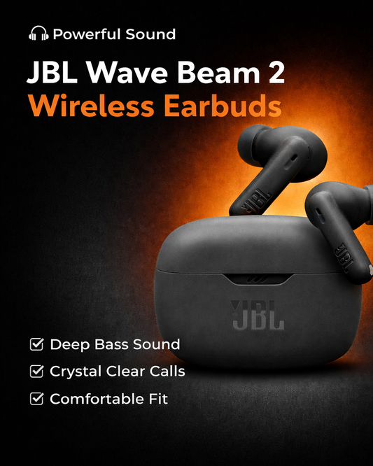 JBL Vibe 200TWS True Wireless Earbuds - Black | Deep Bass Sound & All-Day Comfort
