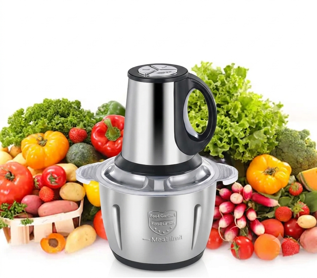 RAF 2 Litre Electric Food Chopper and Processor with Stainless Steel Bowl