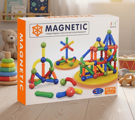 3D Magnetic Construction Set for Kids Brain Development 25 piece packaging option
