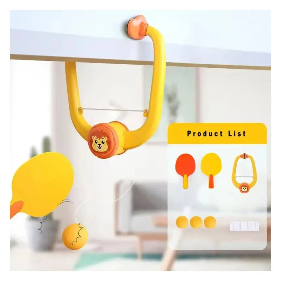 Hanging table tennis trainer for kids indoor sports toy set