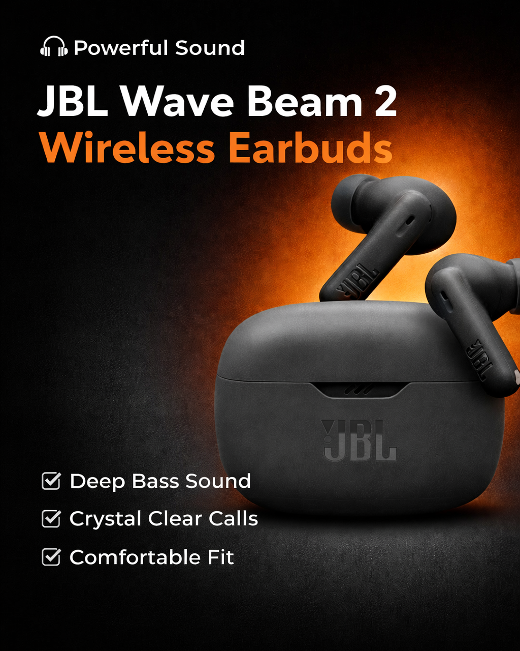  Imported JBL Wave Beam 2 wireless Earbuds