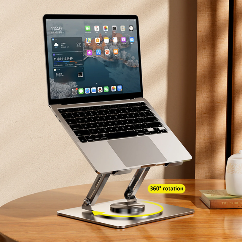 360 degree rotation laptop stand easy to use