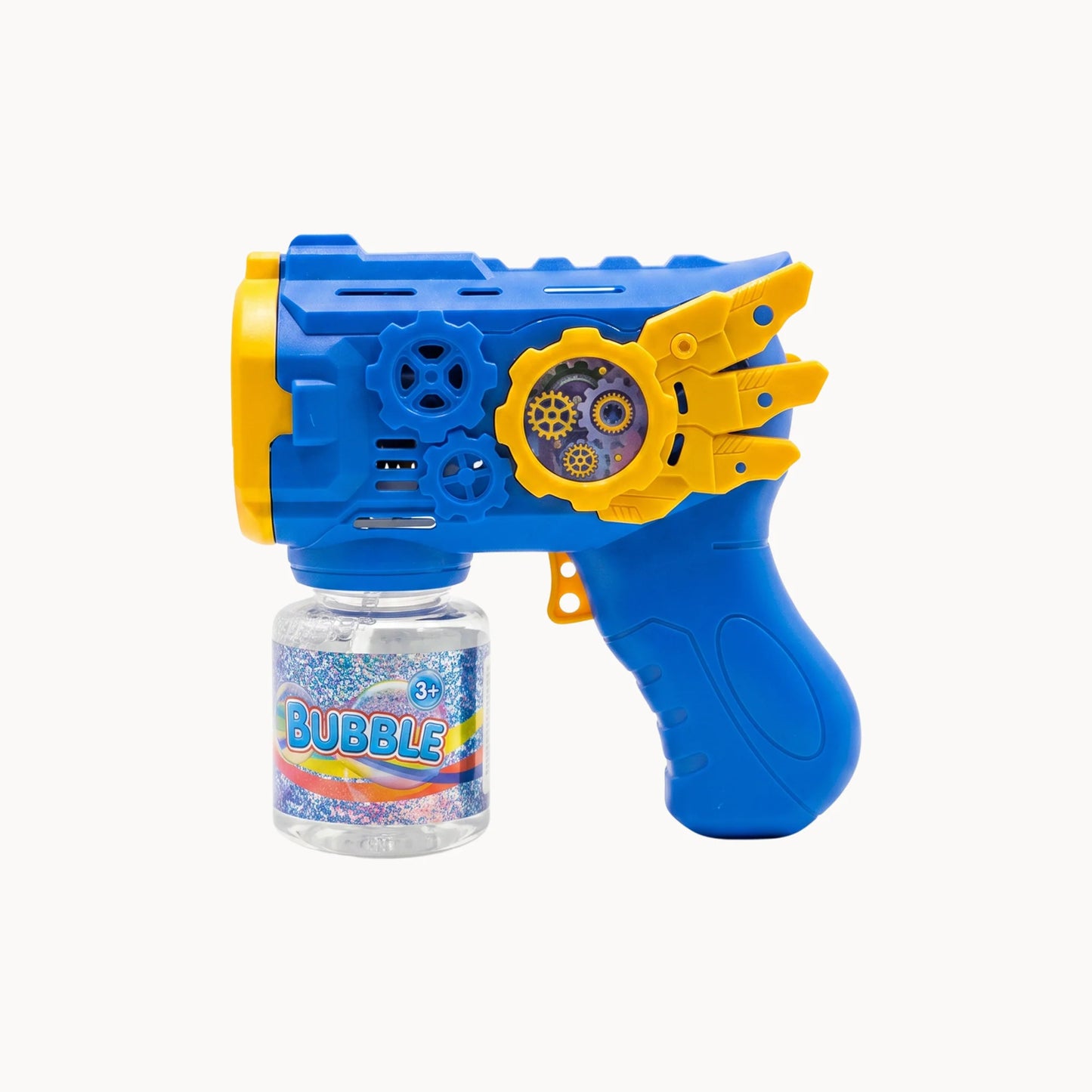 High-output automatic bubble machine gun blower with premium refill liquid bottles