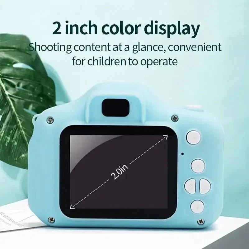 showing the front lens view and the back 2-inch LCD screen