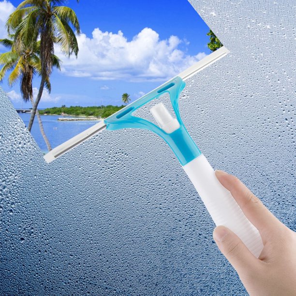 2 In 1 Window Cleaner Glass Wiper With Inbuilt Spray Bottle