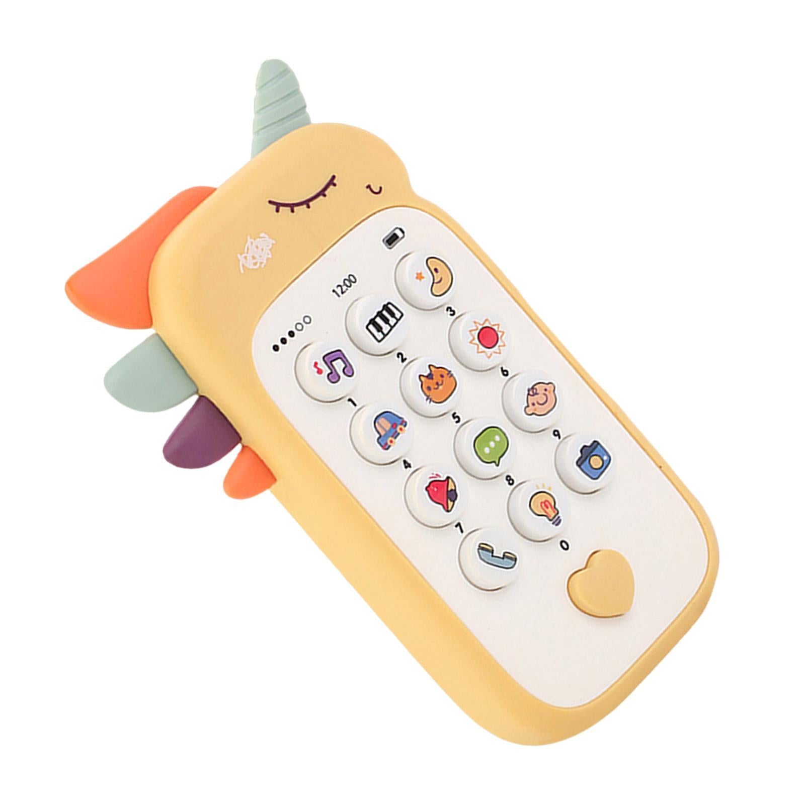 Montessori-inspired pretend play smartphone for 6 to 12-month-old infant development."