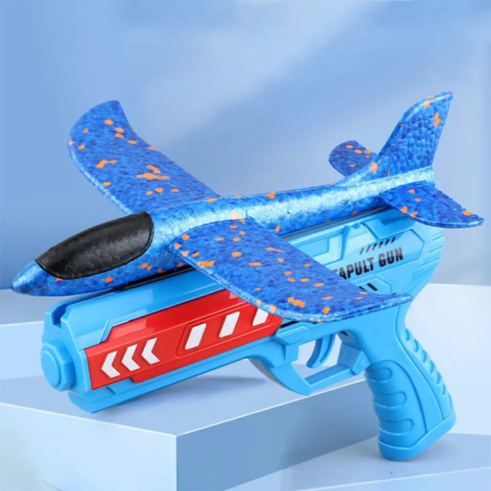 Foam Airplane Launcher Gun – Top Rated Catapult Glider Toy Kids Outdoor Fun